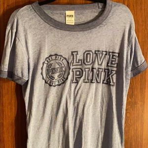 Blue pink brand t-shirt